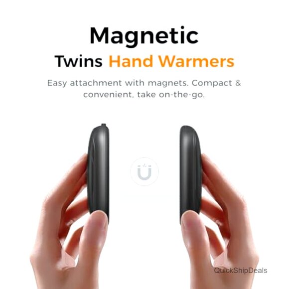 Rechargeable Magnetic Hand Warmers 2 Pack, 3 Heat Settings, Pocket-Sized - Picture 3 of 6